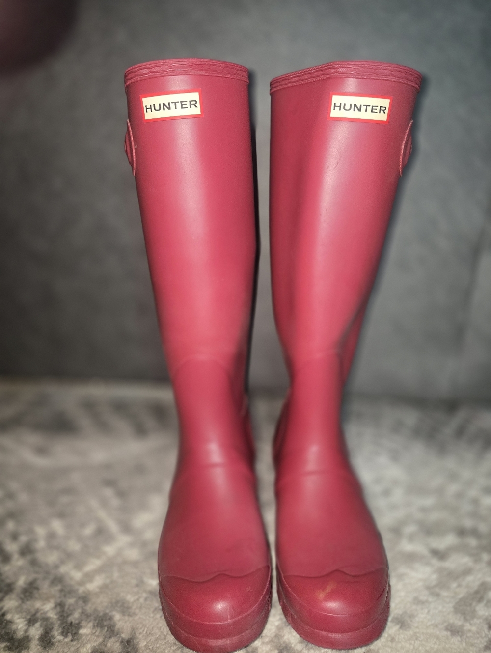 Hunter Red Knee-High Rubber Boots